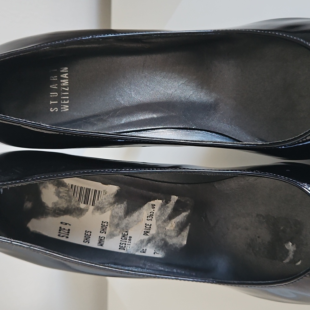 STUART WEITZMAN Elegant Black Women's Patent Leather Heels Size US 9 - Picture 3 of 9